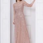 Rose Gold Beaded Maxi Dress
