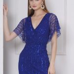 Sequin-Embellished Floor-Length Gown